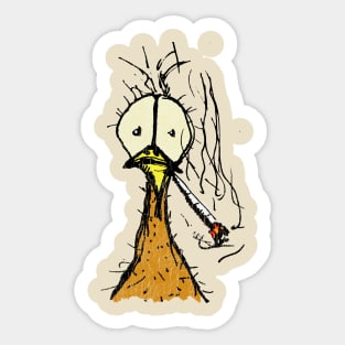 Funny Chicken Shirt Bad Day or Monday Morning Blues Sticker